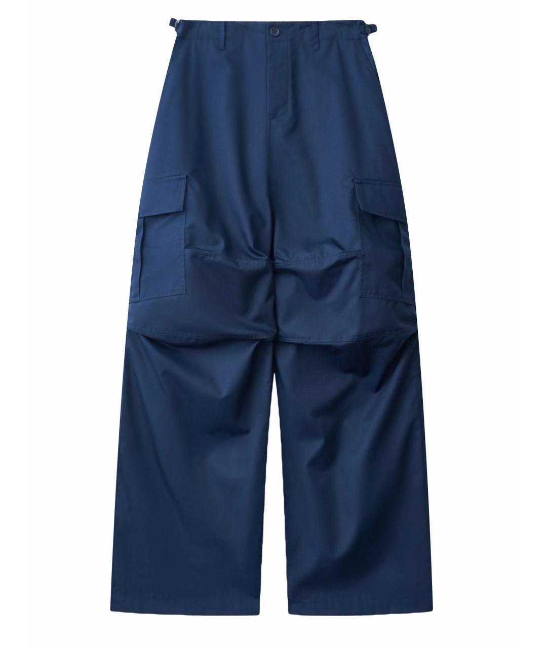 PLANTA ROSA Темно-синие хлопковые повседневные брюки, фото 1