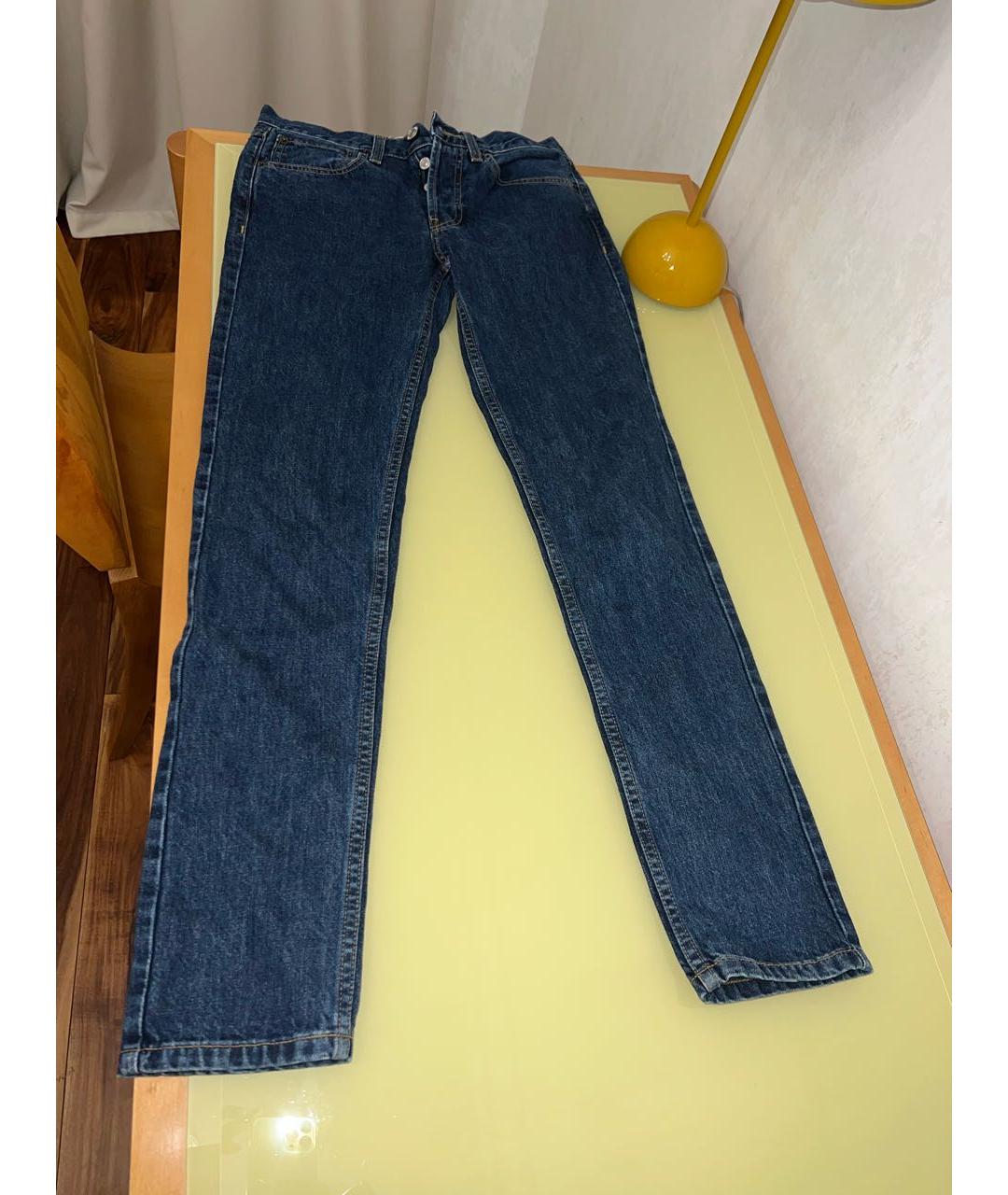RE/DONE Синие хлопковые прямые джинсы, фото 5