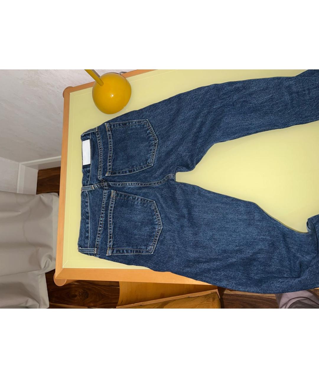 RE/DONE Синие хлопковые прямые джинсы, фото 2