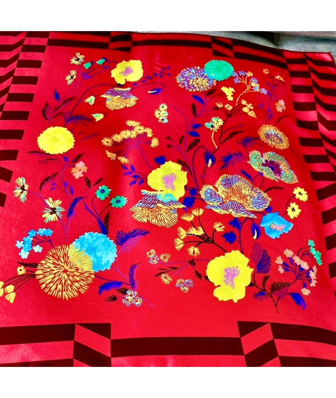 CHRISTIAN DIOR PRE-OWNED Красный шелковый платок, фото 4