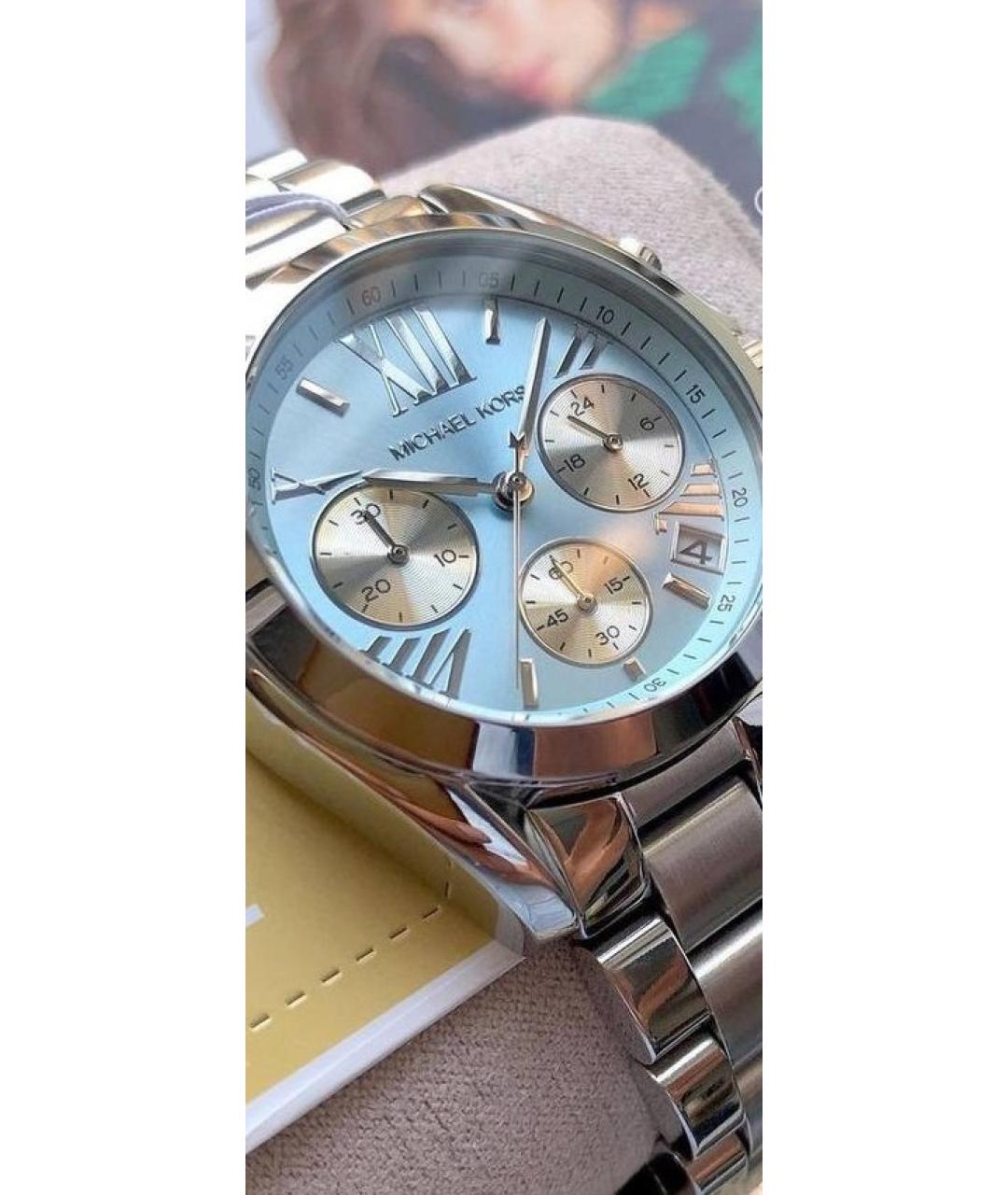 MICHAEL KORS Голубые металлические часы, фото 4