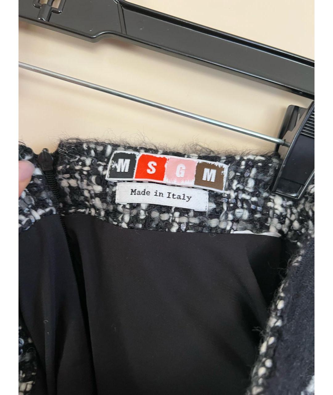 MSGM Мульти шерстяная юбка миди, фото 4