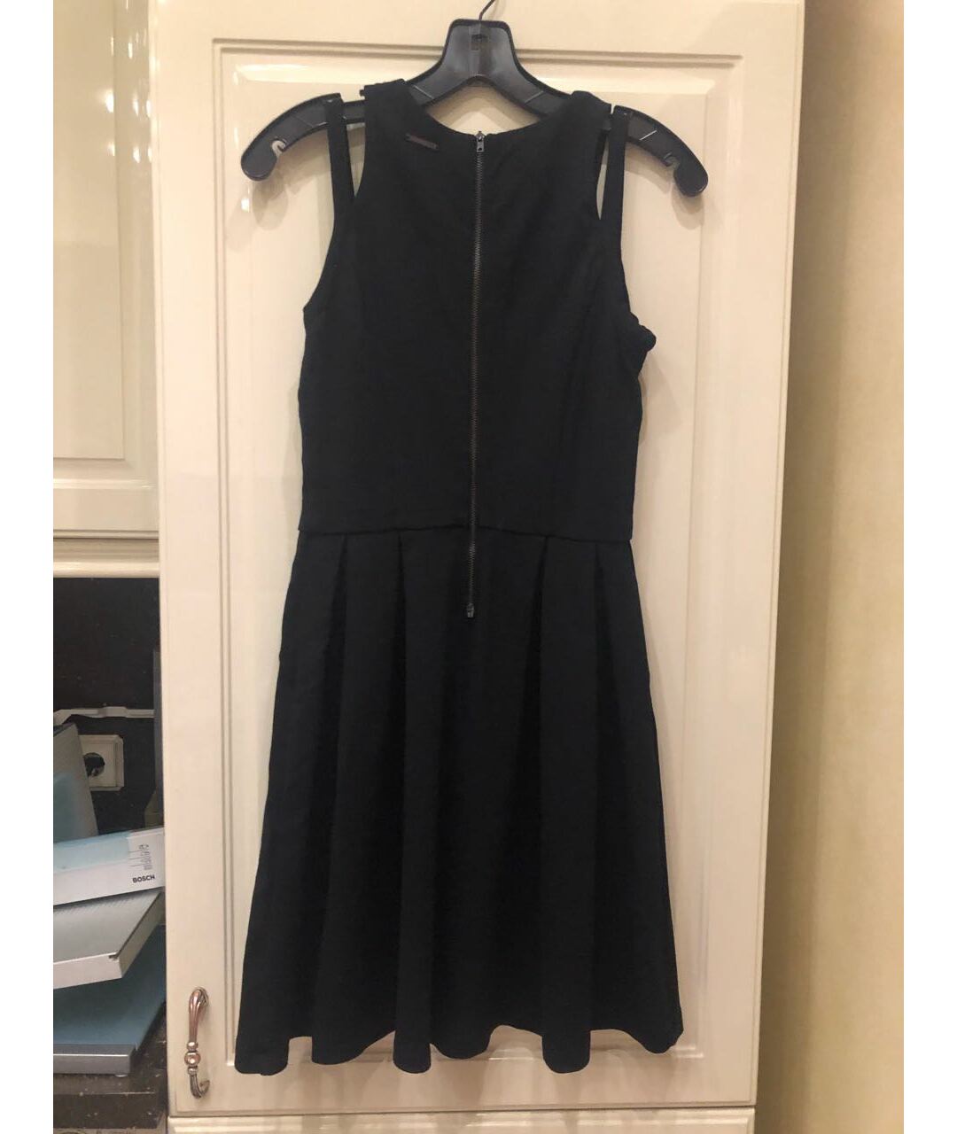 DKNY Черное вискозное повседневное платье, фото 2