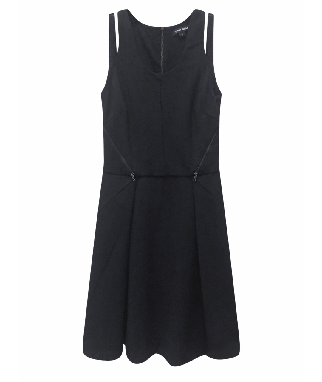 DKNY Черное вискозное повседневное платье, фото 1