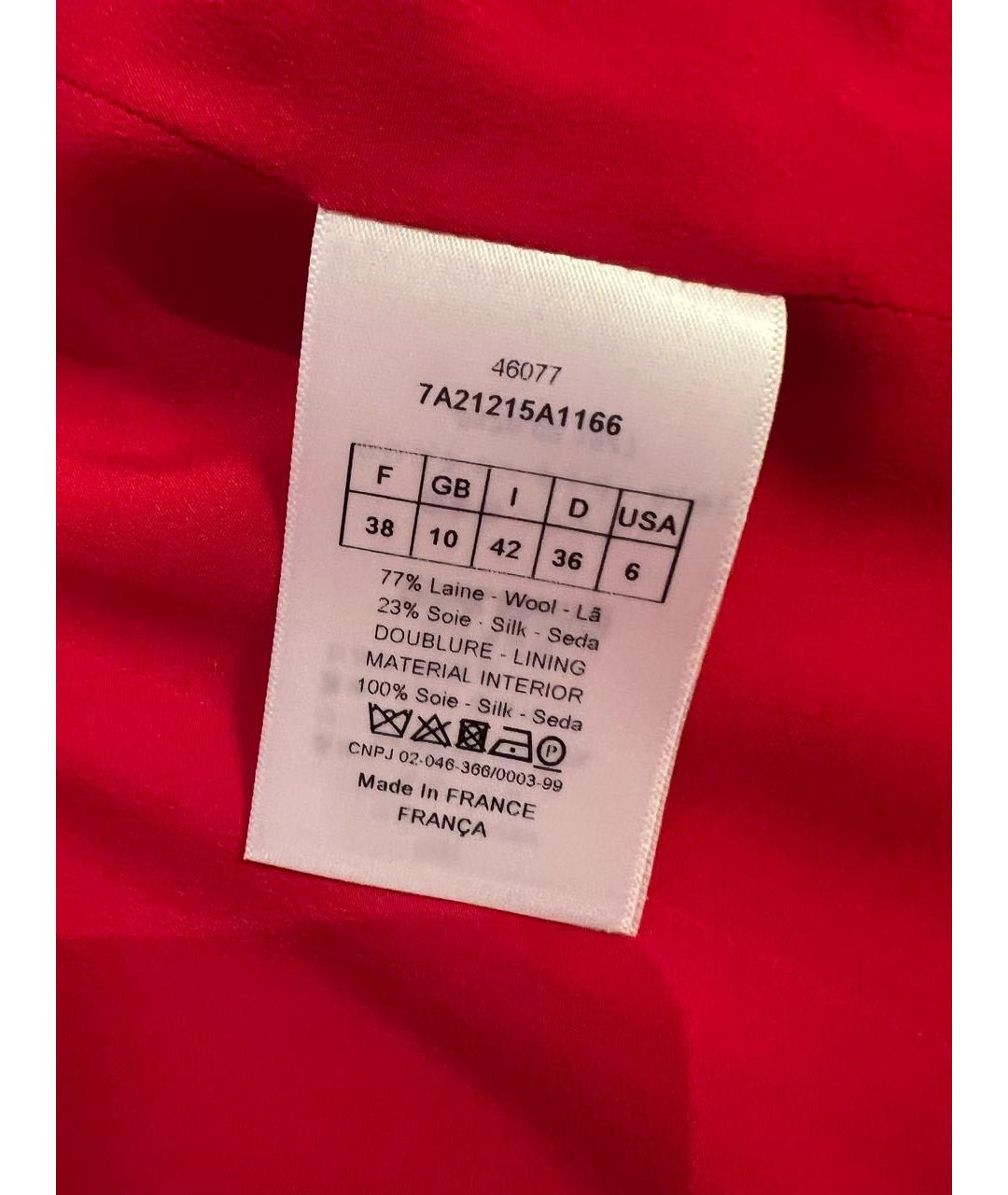CHRISTIAN DIOR PRE-OWNED Красный жакет/пиджак, фото 5