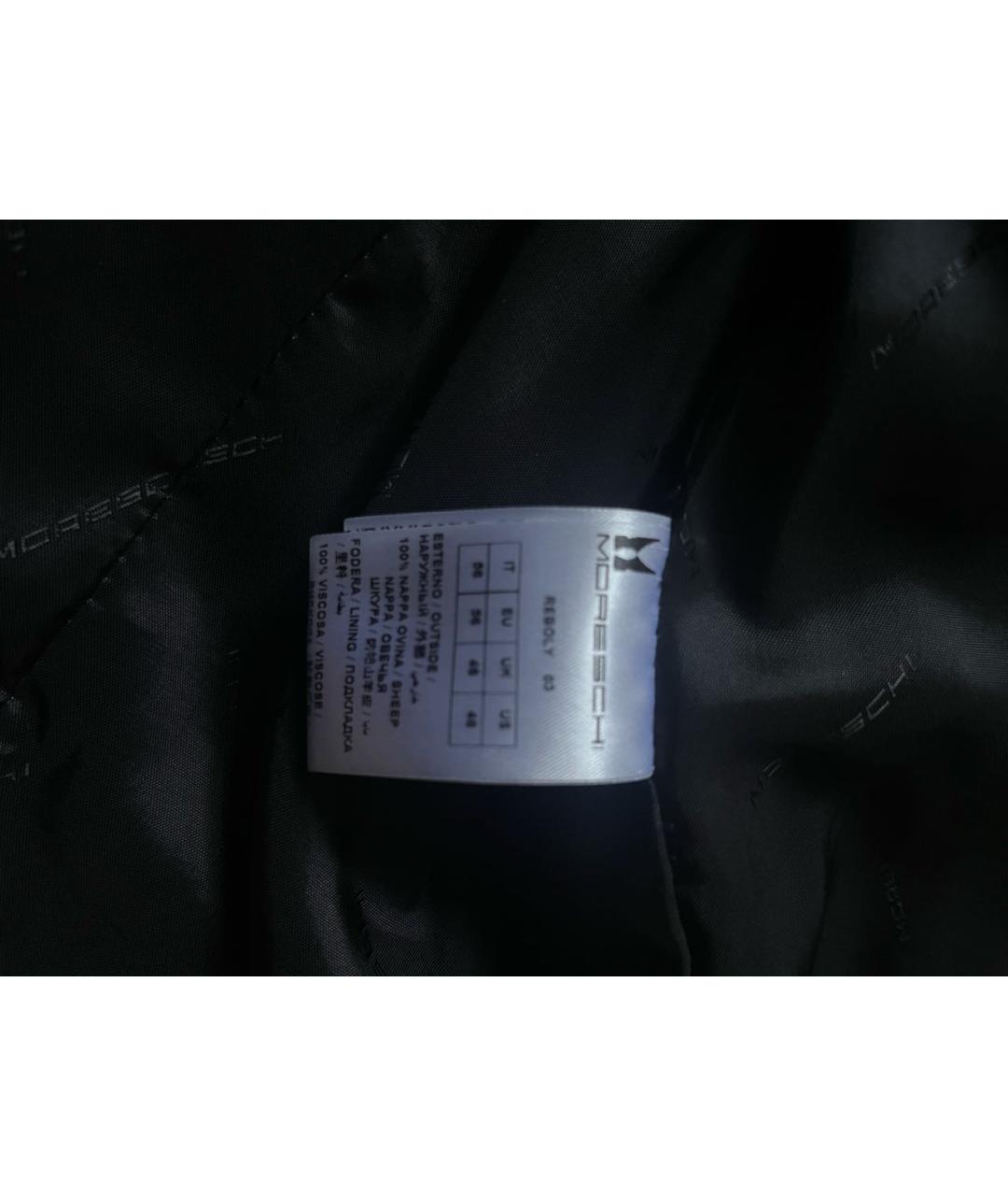 MORESCHI Черная кожаная куртка, фото 6