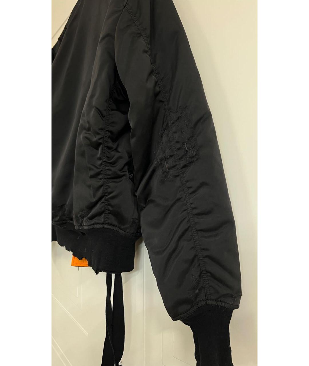 UNRAVEL PROJECT Черная полиэстеровая куртка, фото 6