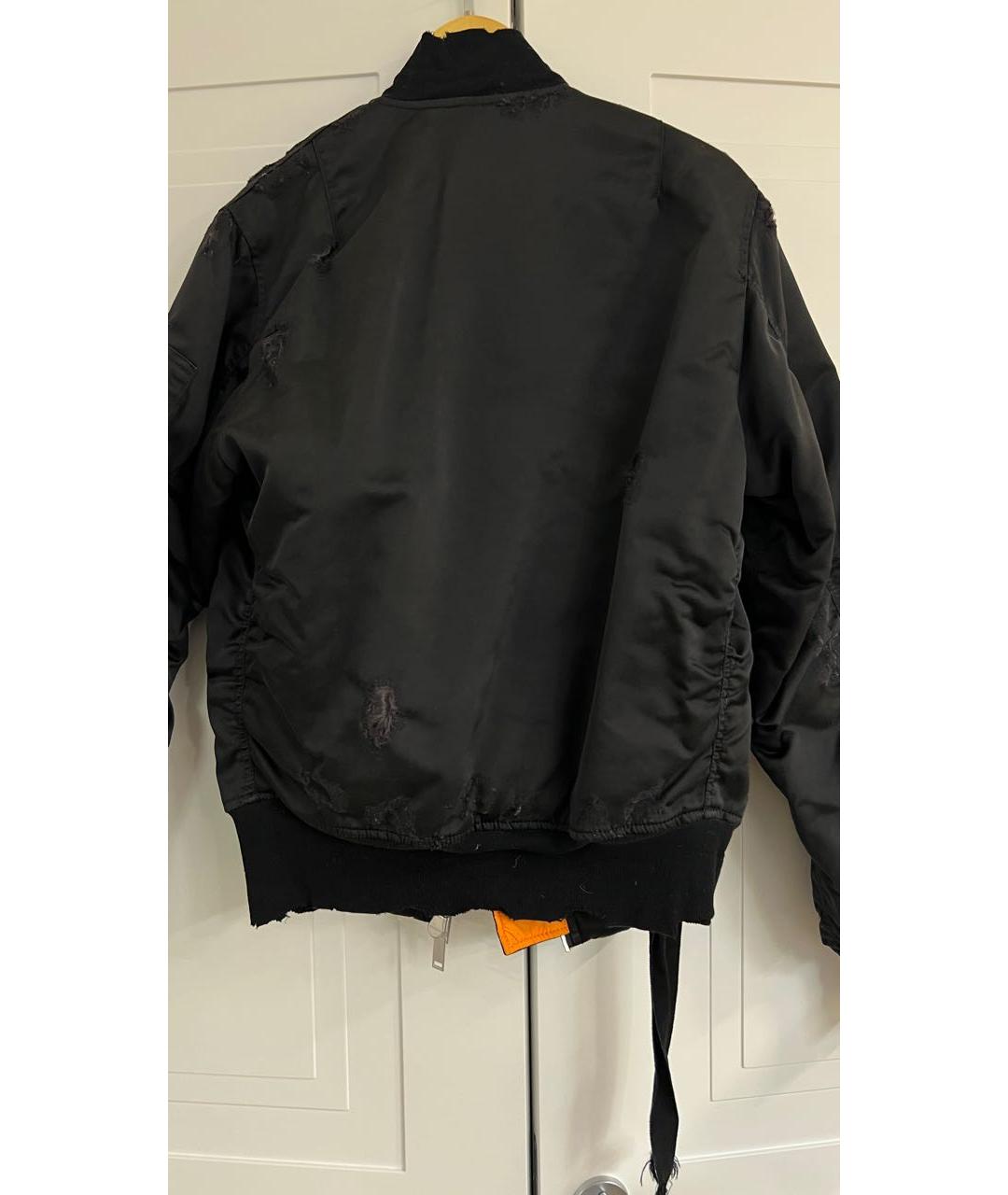 UNRAVEL PROJECT Черная полиэстеровая куртка, фото 2
