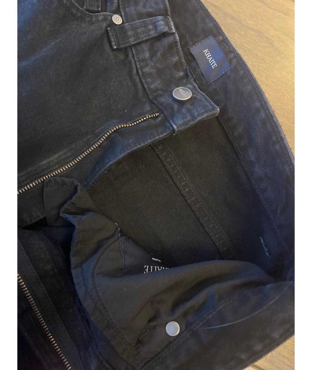KHAITE Черные хлопковые прямые джинсы, фото 4