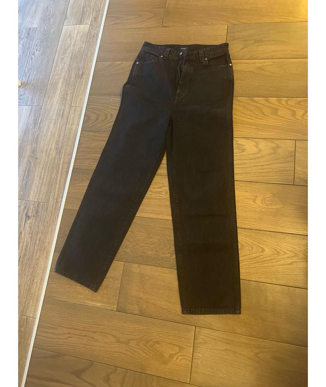 KHAITE Черные хлопковые прямые джинсы, фото 7