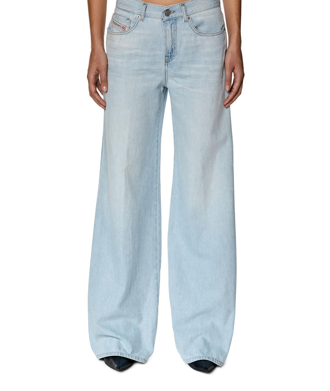 DIESEL Голубые прямые джинсы, фото 4