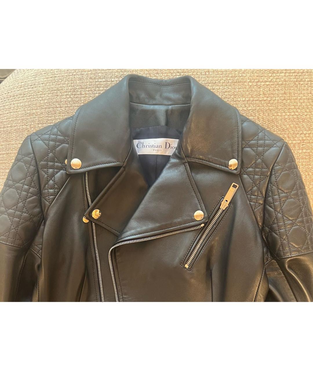 CHRISTIAN DIOR Черная кожаная куртка, фото 4