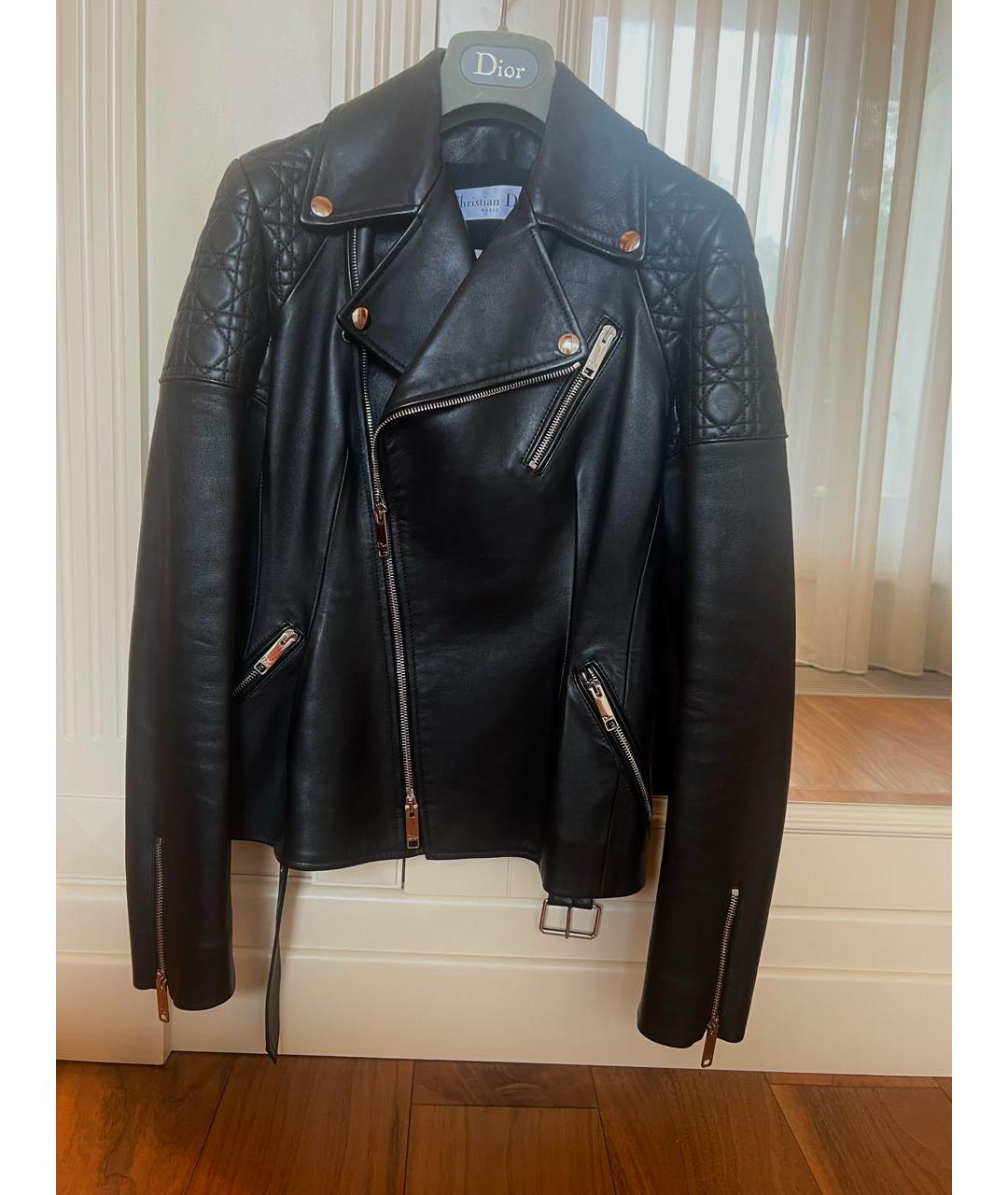 CHRISTIAN DIOR Черная кожаная куртка, фото 5