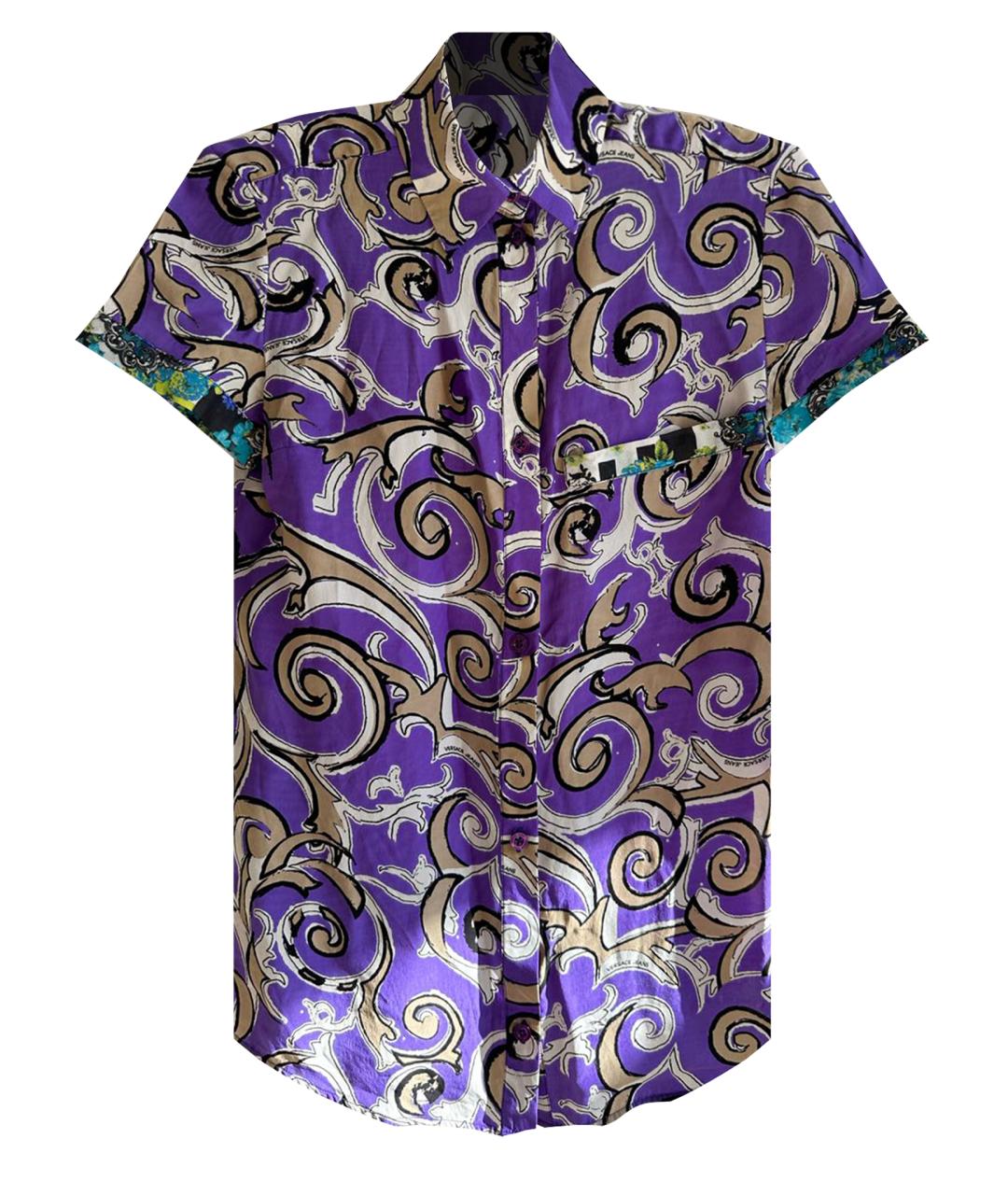 VERSACE JEANS COUTURE Фиолетовая шелковая блузы, фото 1