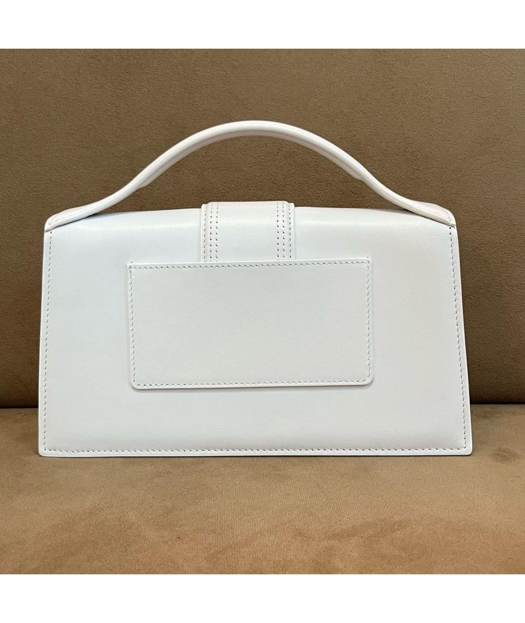 JACQUEMUS Белая кожаная сумка тоут, фото 3