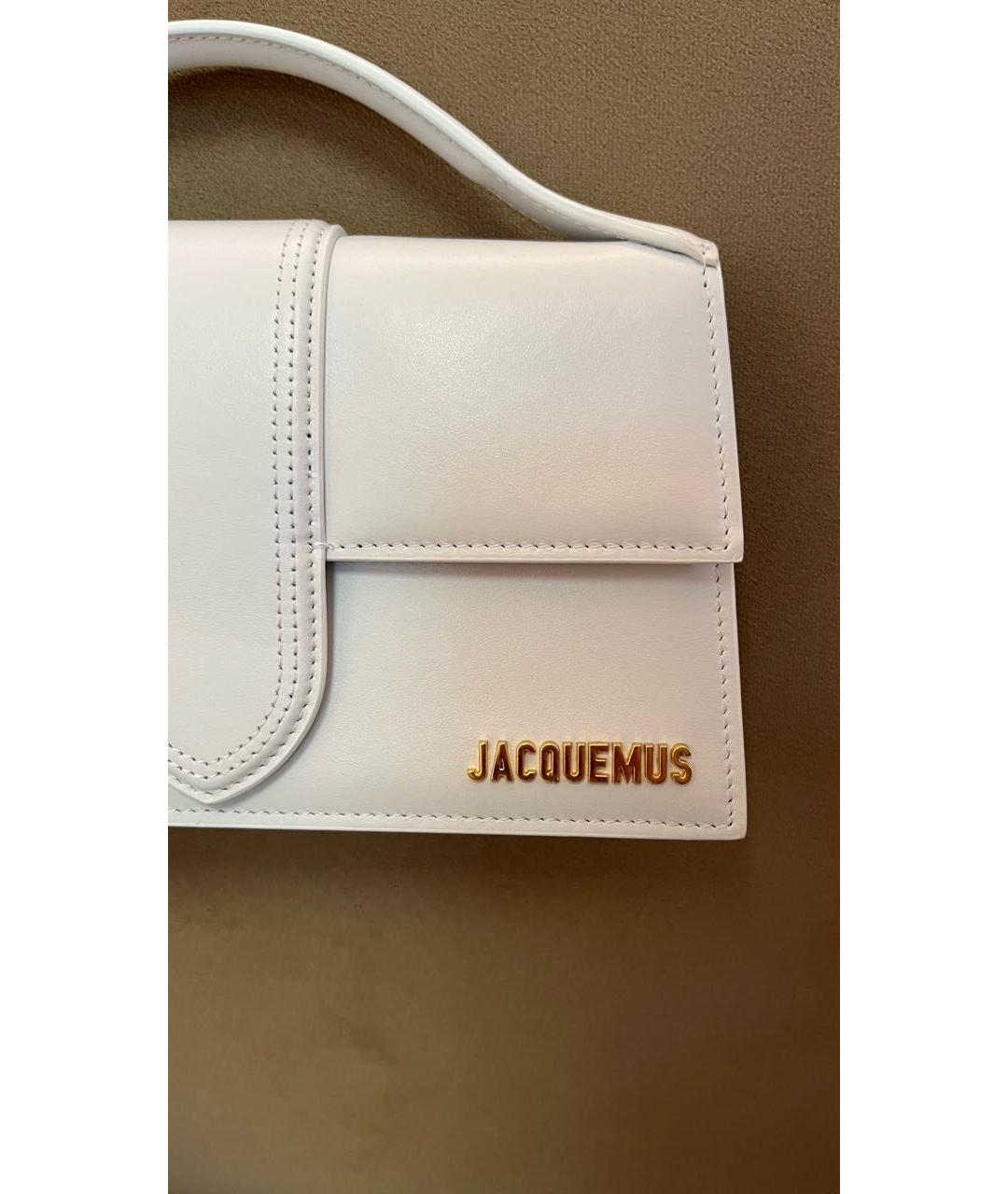 JACQUEMUS Белая кожаная сумка тоут, фото 7