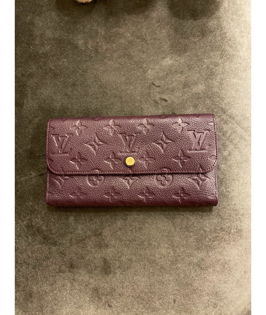 LOUIS VUITTON PRE-OWNED Фиолетовый кожаный кошелек, фото 9