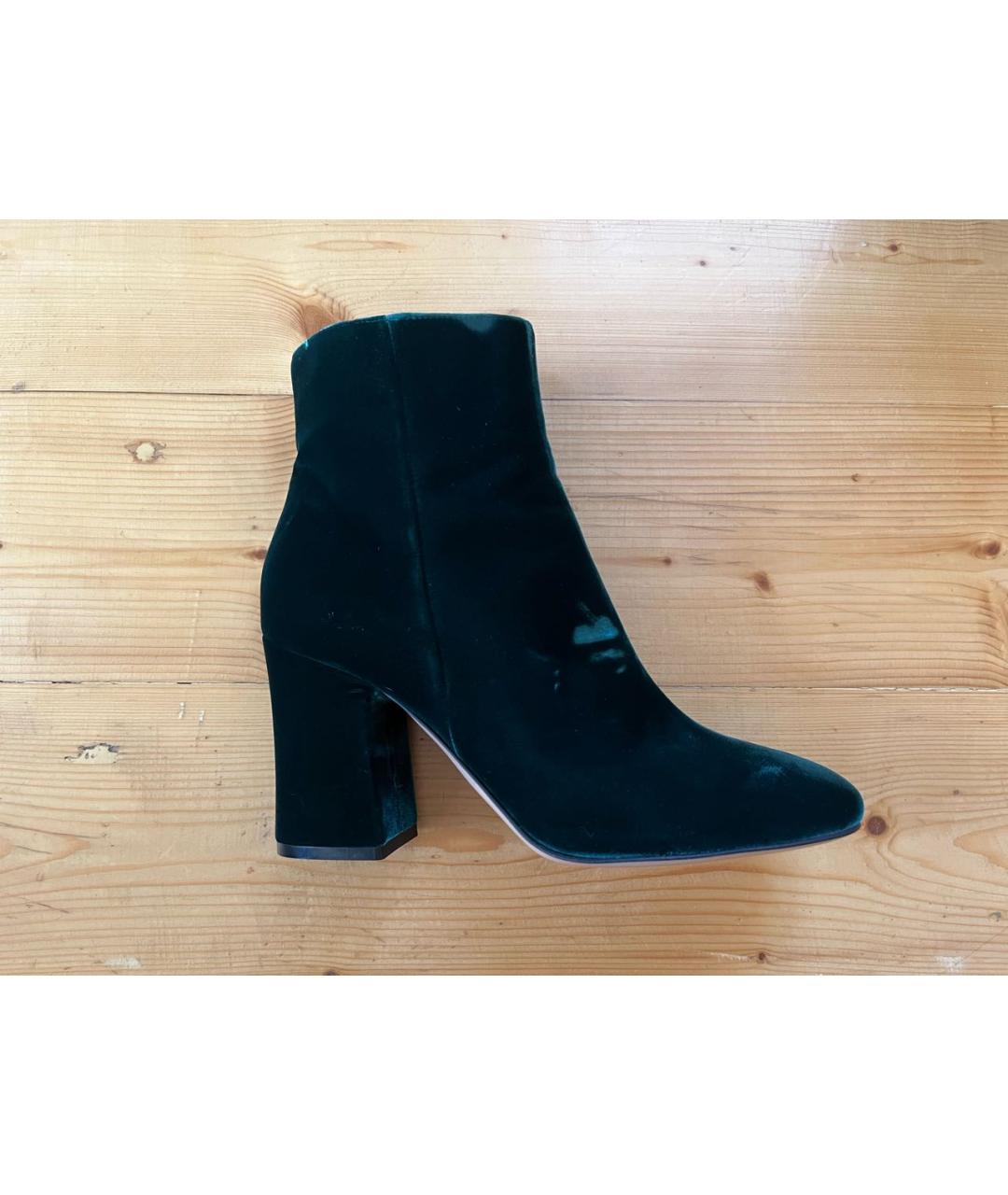 GIANVITO ROSSI Зеленые текстильные ботильоны, фото 5