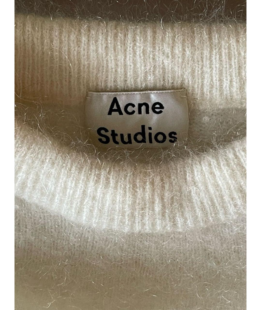 ACNE STUDIOS Белый шерстяной джемпер / свитер, фото 3