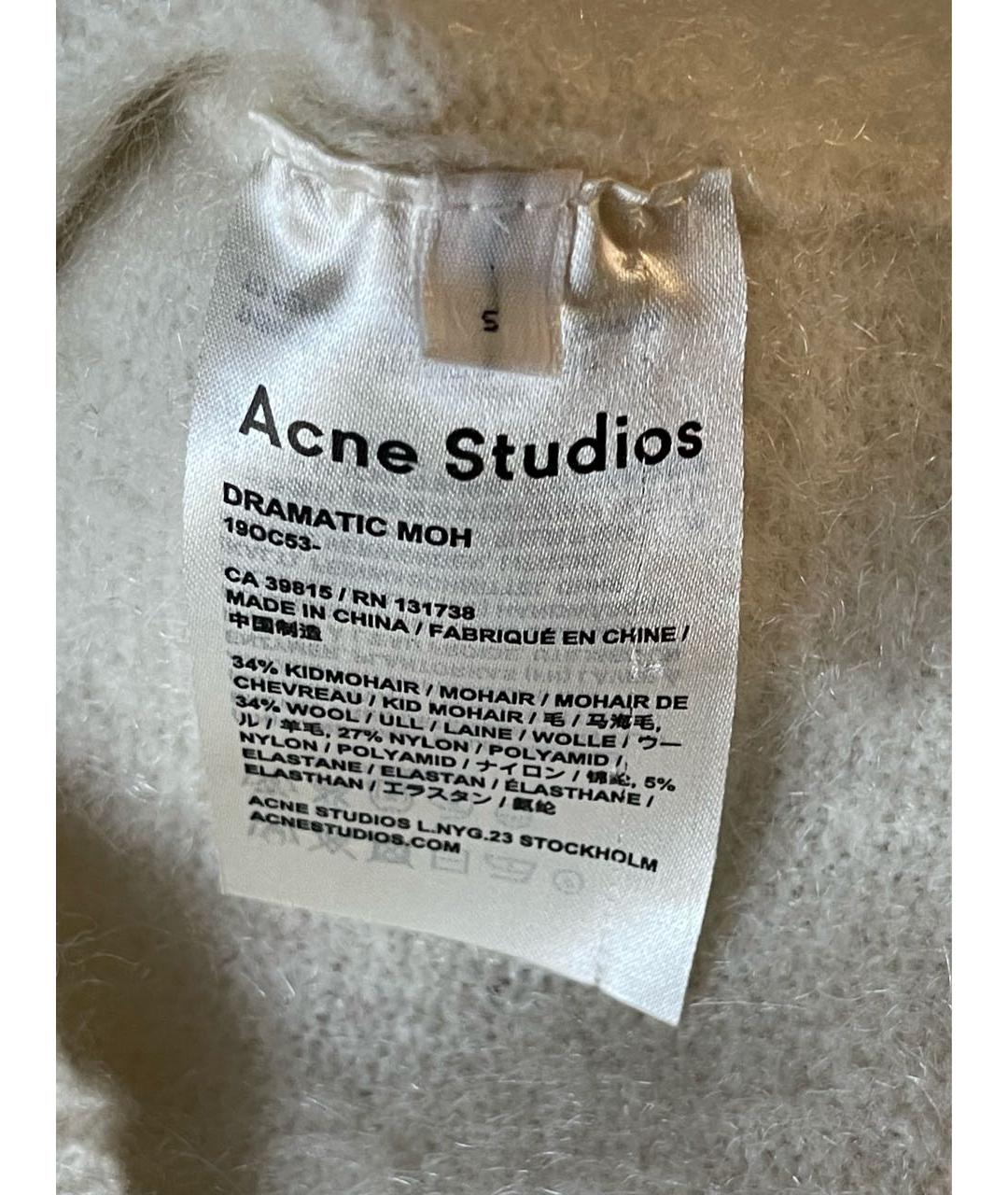 ACNE STUDIOS Белый шерстяной джемпер / свитер, фото 4