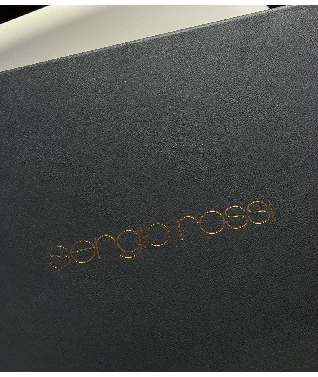 SERGIO ROSSI Черные кожаные ботильоны, фото 8