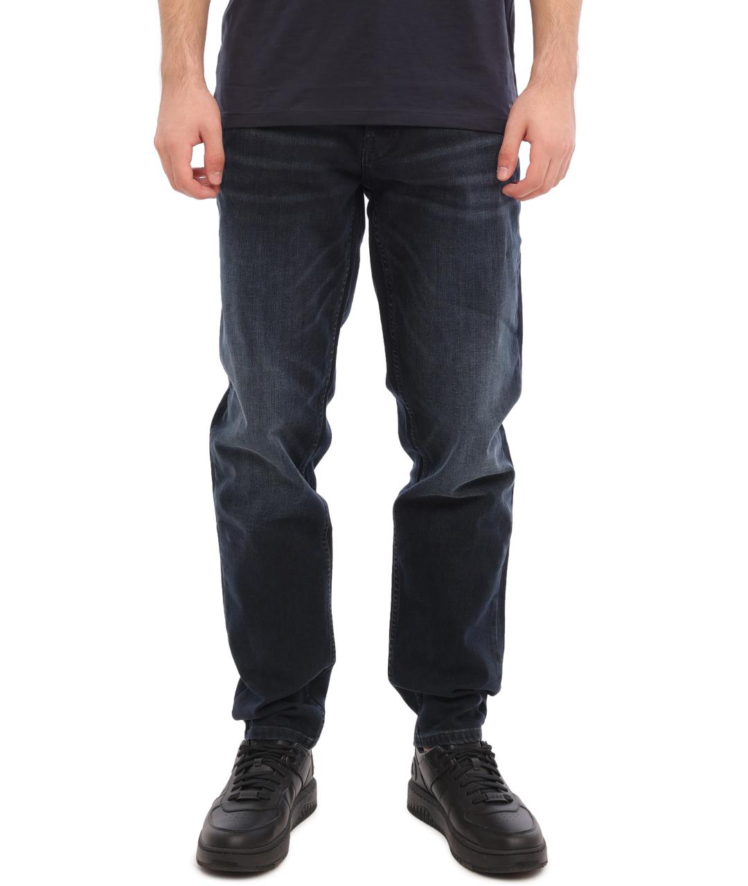 HUGO BOSS Темно-синие прямые джинсы, фото 6