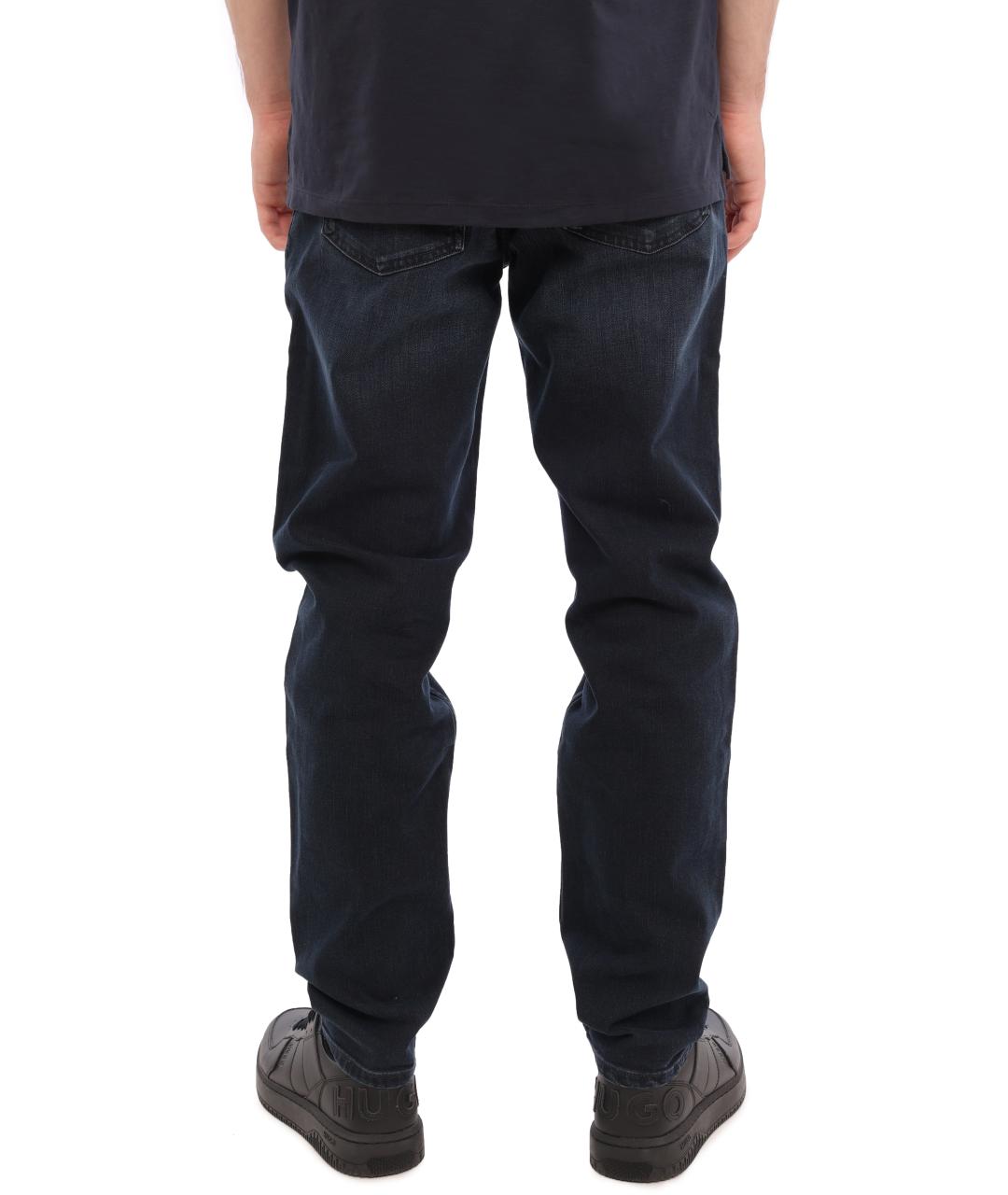 HUGO BOSS Темно-синие прямые джинсы, фото 5