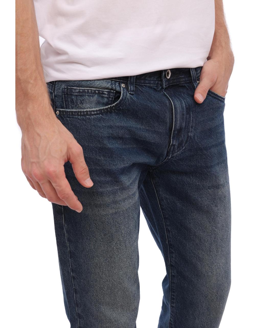 ARMANI EXCHANGE Синие прямые джинсы, фото 4