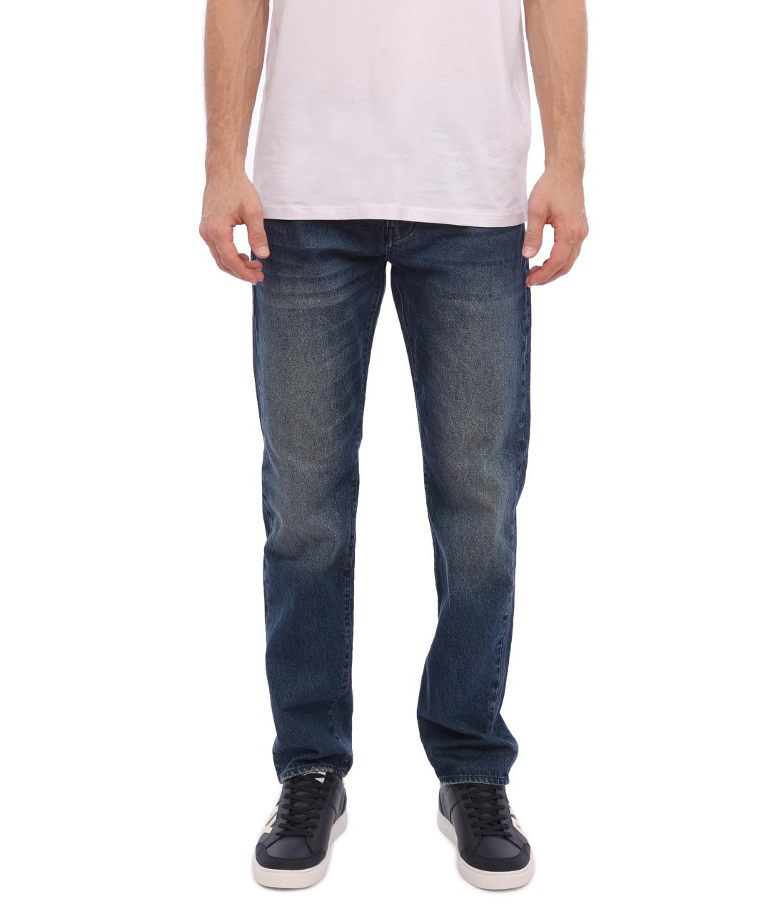 ARMANI EXCHANGE Синие прямые джинсы, фото 5