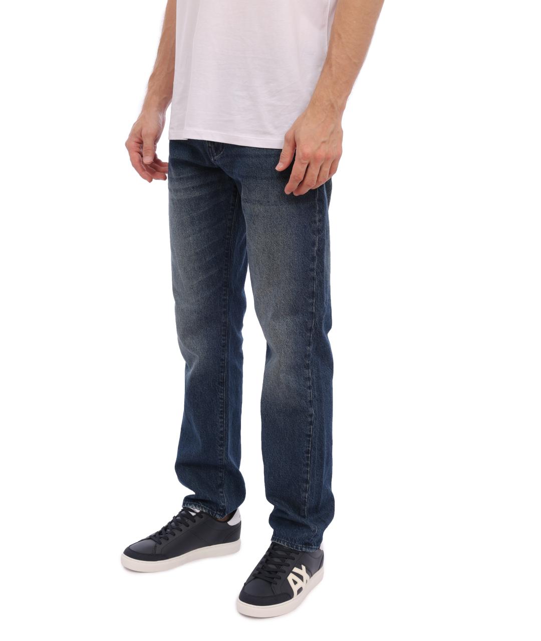 ARMANI EXCHANGE Синие прямые джинсы, фото 3