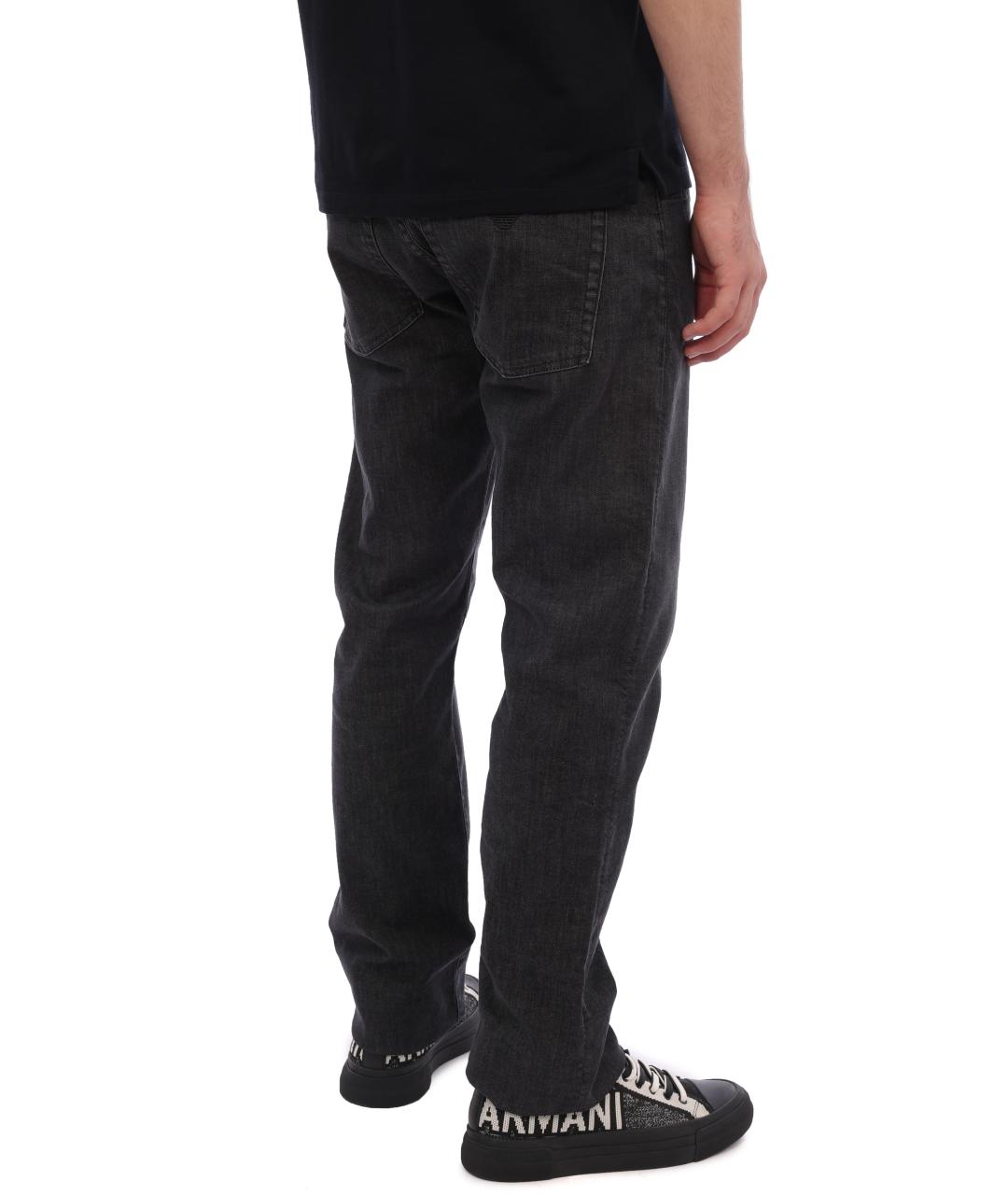 EMPORIO ARMANI Серые прямые джинсы, фото 3