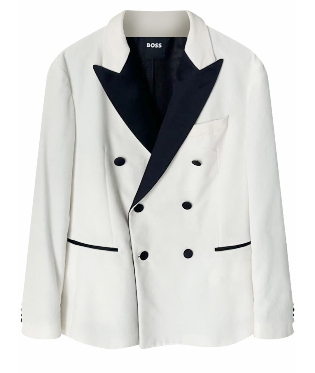 HUGO BOSS Белый бархатный пиджак, фото 1