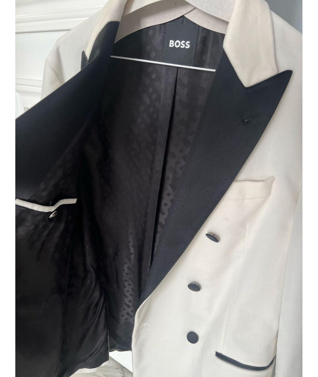 HUGO BOSS Белый бархатный пиджак, фото 4