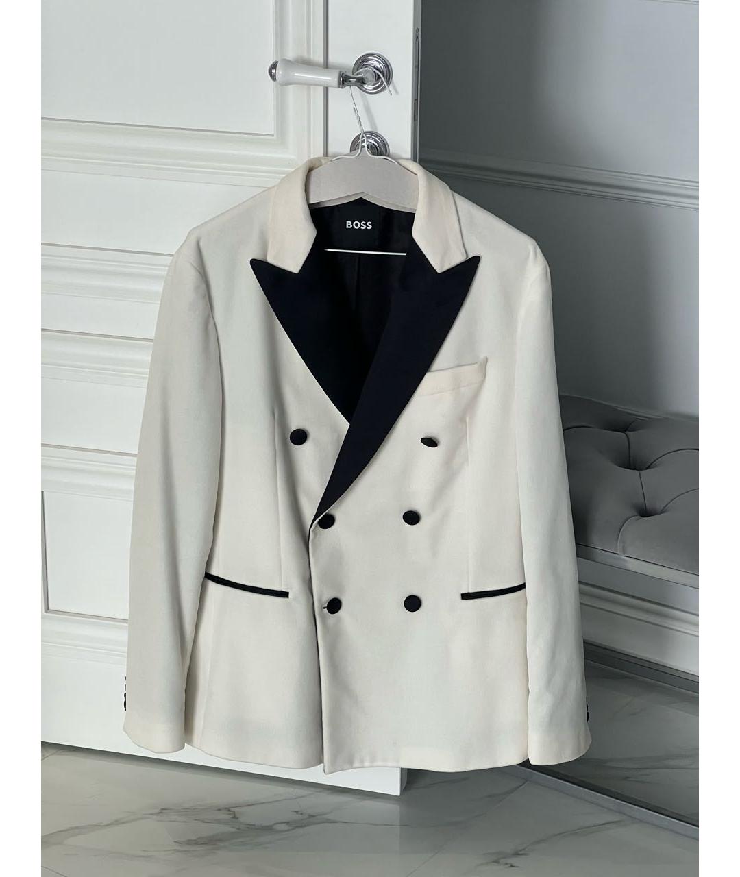 HUGO BOSS Белый бархатный пиджак, фото 5