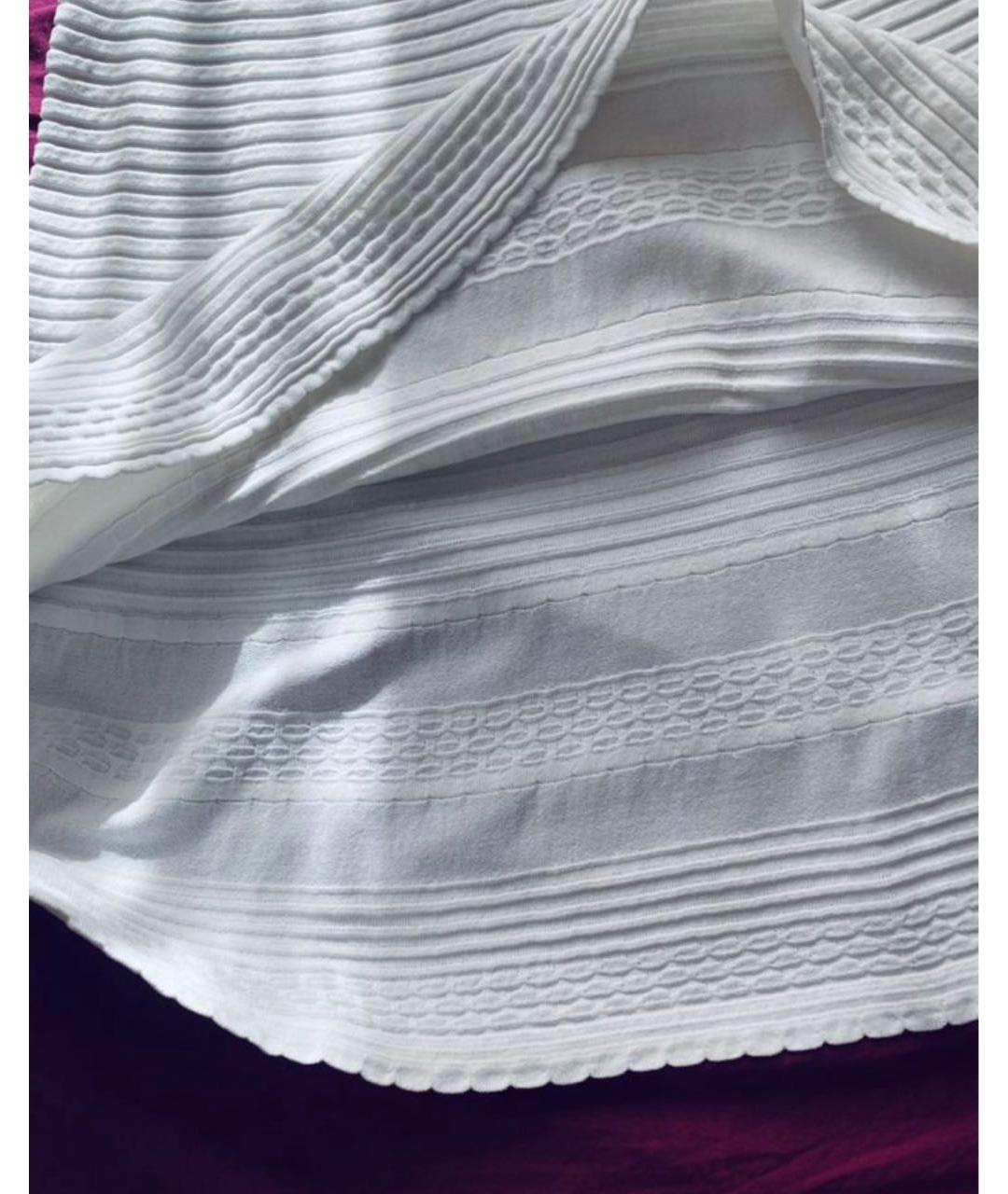 ALAIA Белая вискозная юбка миди, фото 4