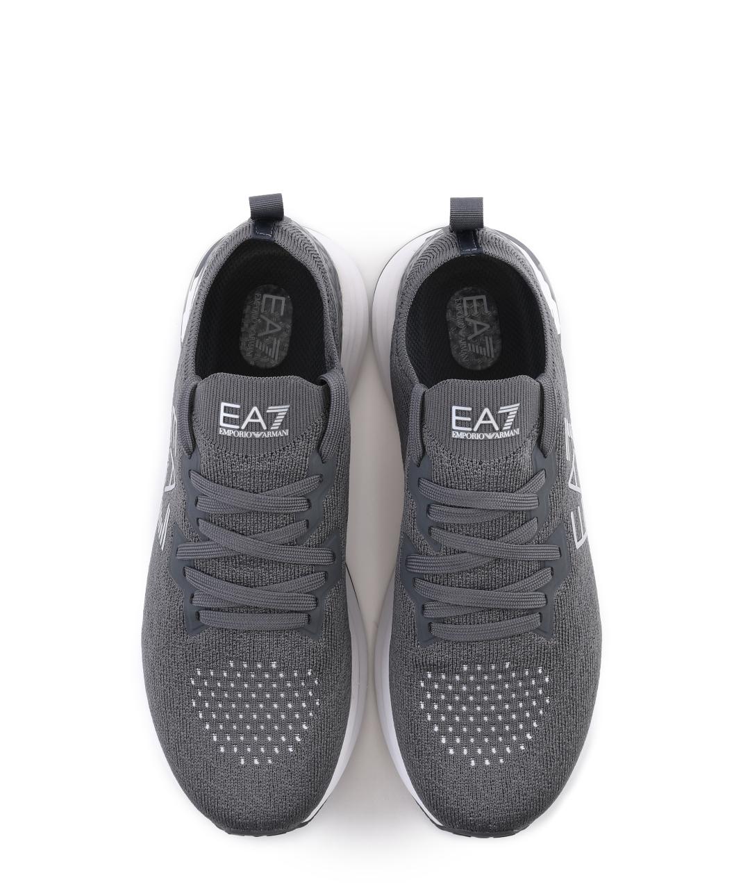 EA7 Серые низкие кроссовки / кеды, фото 6