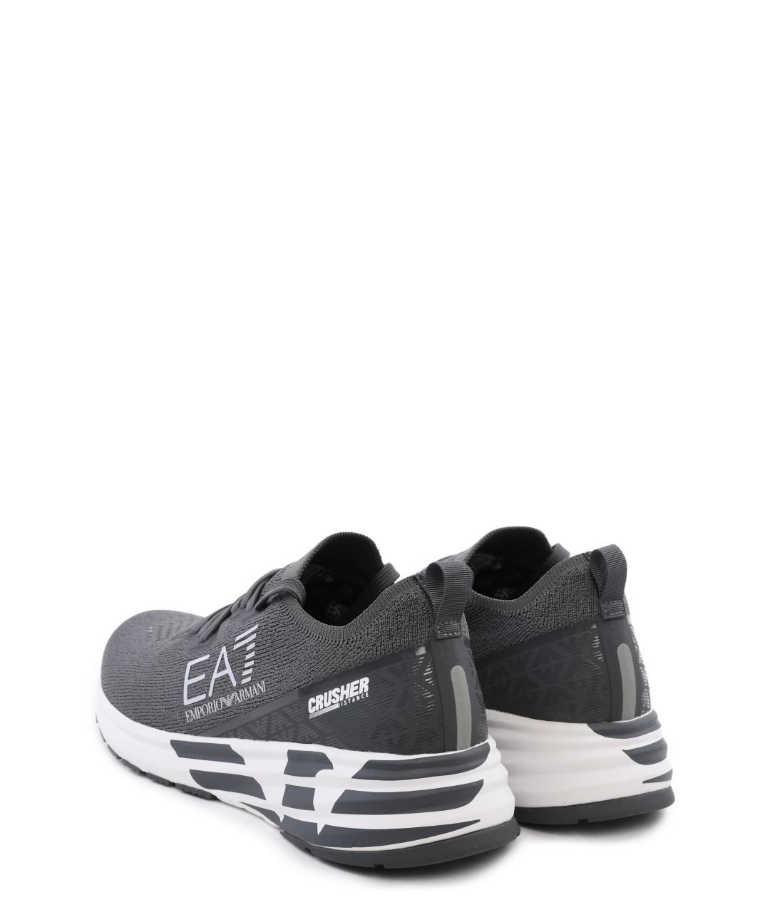 EA7 Серые низкие кроссовки / кеды, фото 3