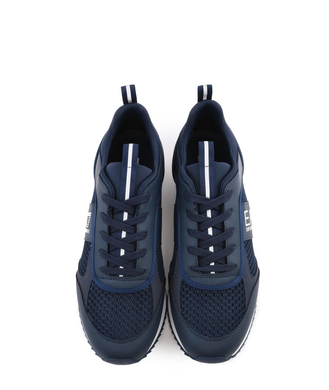 EA7 Темно-синие низкие кроссовки / кеды, фото 5