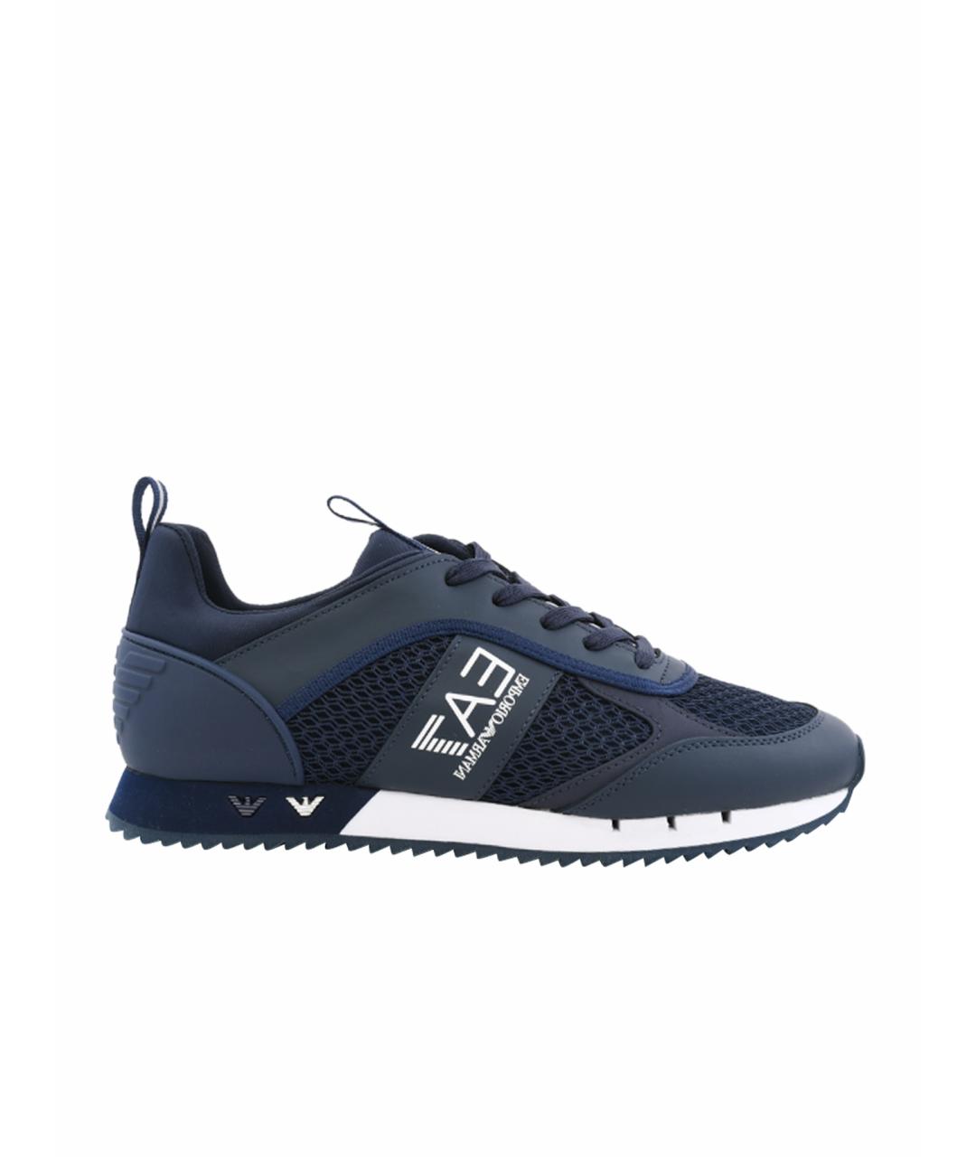 EA7 Темно-синие низкие кроссовки / кеды, фото 1