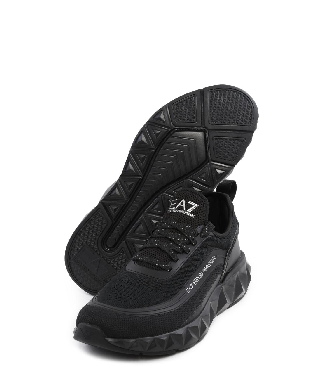 EA7 Черные низкие кроссовки / кеды, фото 2