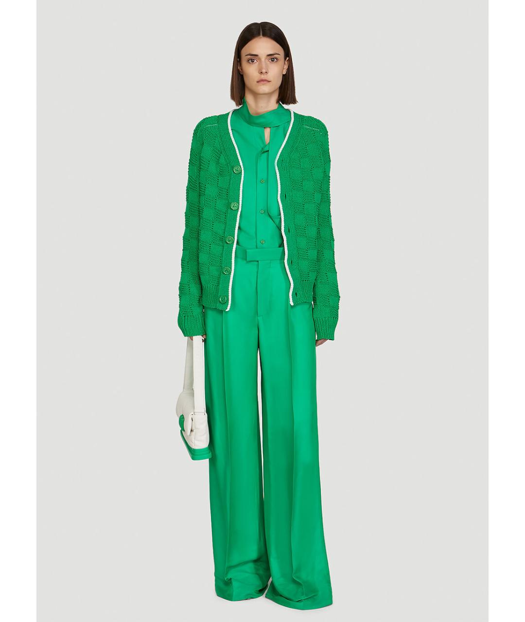 BOTTEGA VENETA Зеленый полиамидовый кардиган, фото 4