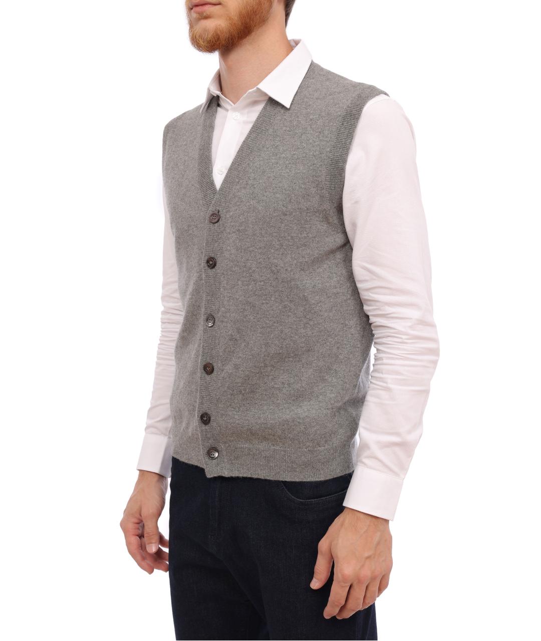 BRUNELLO CUCINELLI Серая жилетка, фото 2