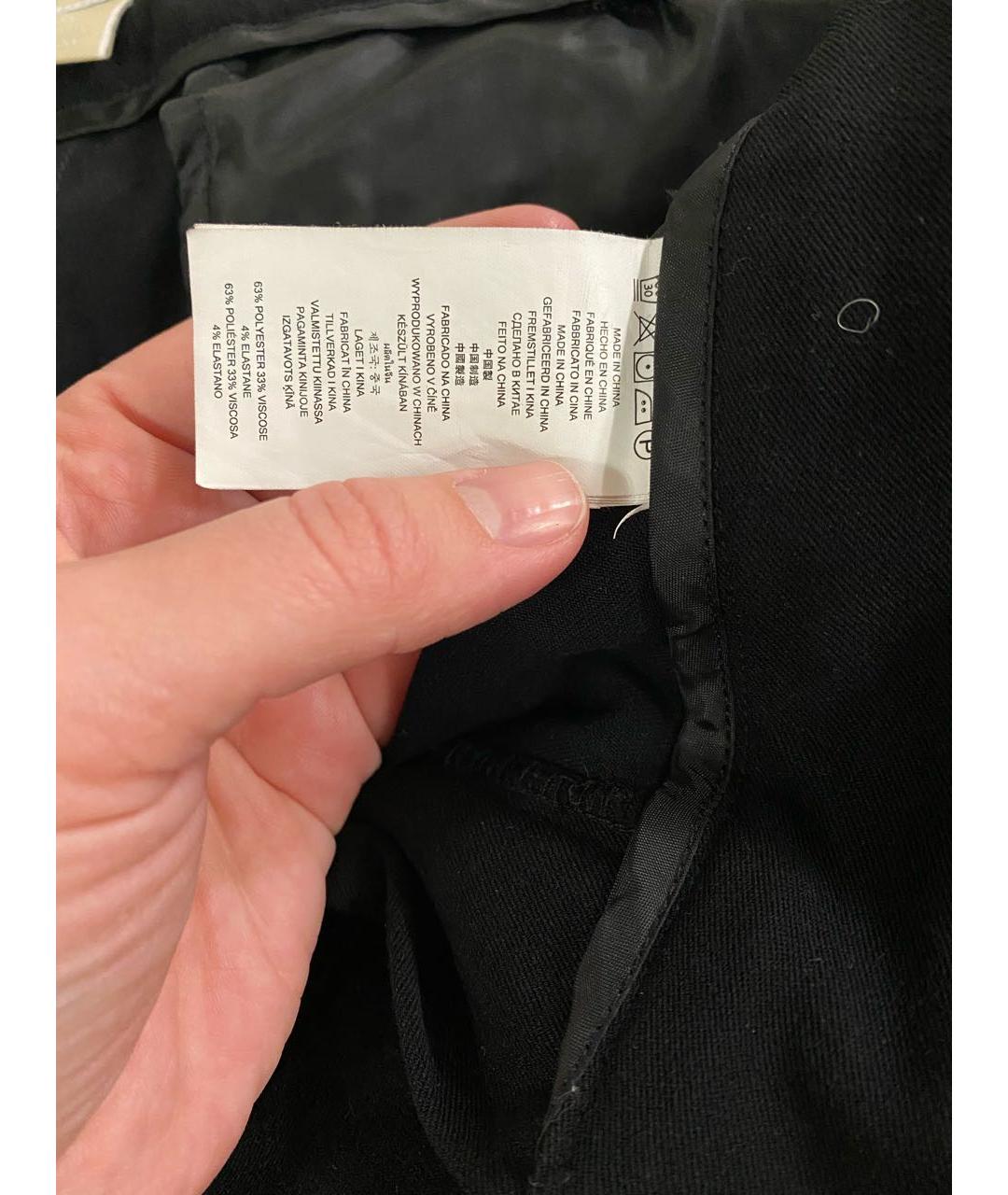 MICHAEL KORS Черные полиэстеровые прямые брюки, фото 4