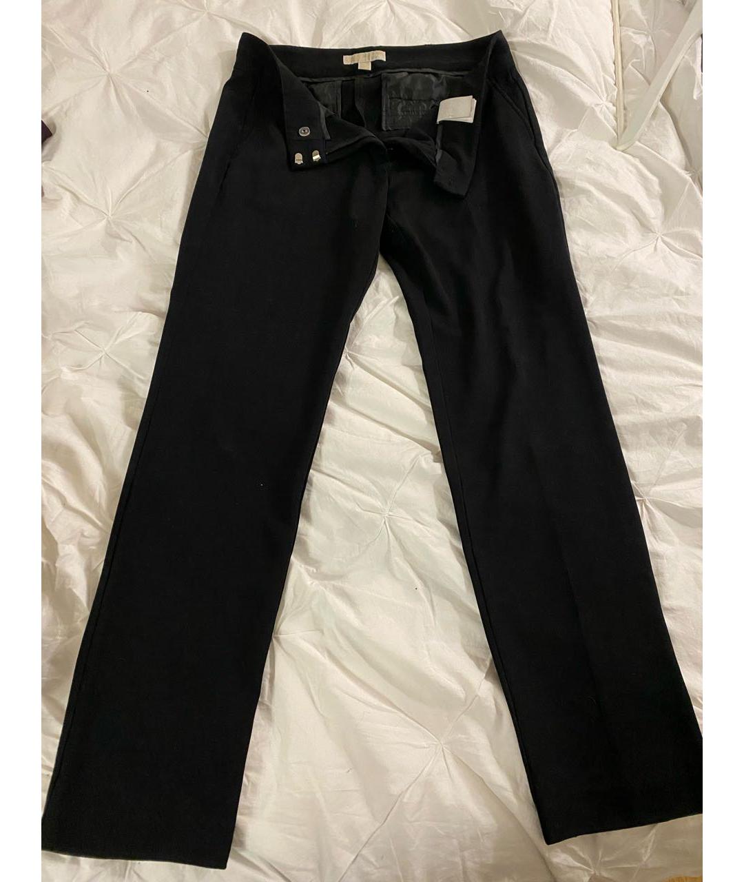 MICHAEL KORS Черные полиэстеровые прямые брюки, фото 5
