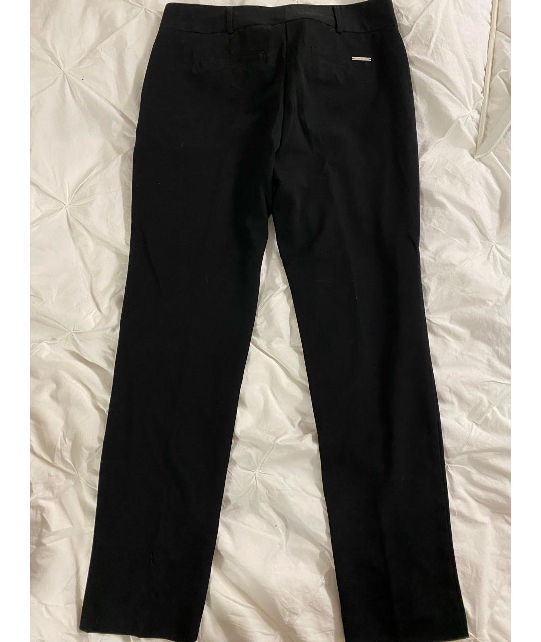 MICHAEL KORS Черные полиэстеровые прямые брюки, фото 2