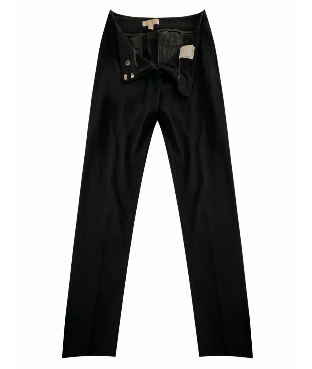 MICHAEL KORS Черные полиэстеровые прямые брюки, фото 1