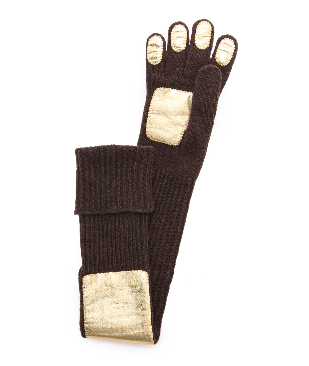 ROCHAS Коричневые кожаные перчатки, фото 3