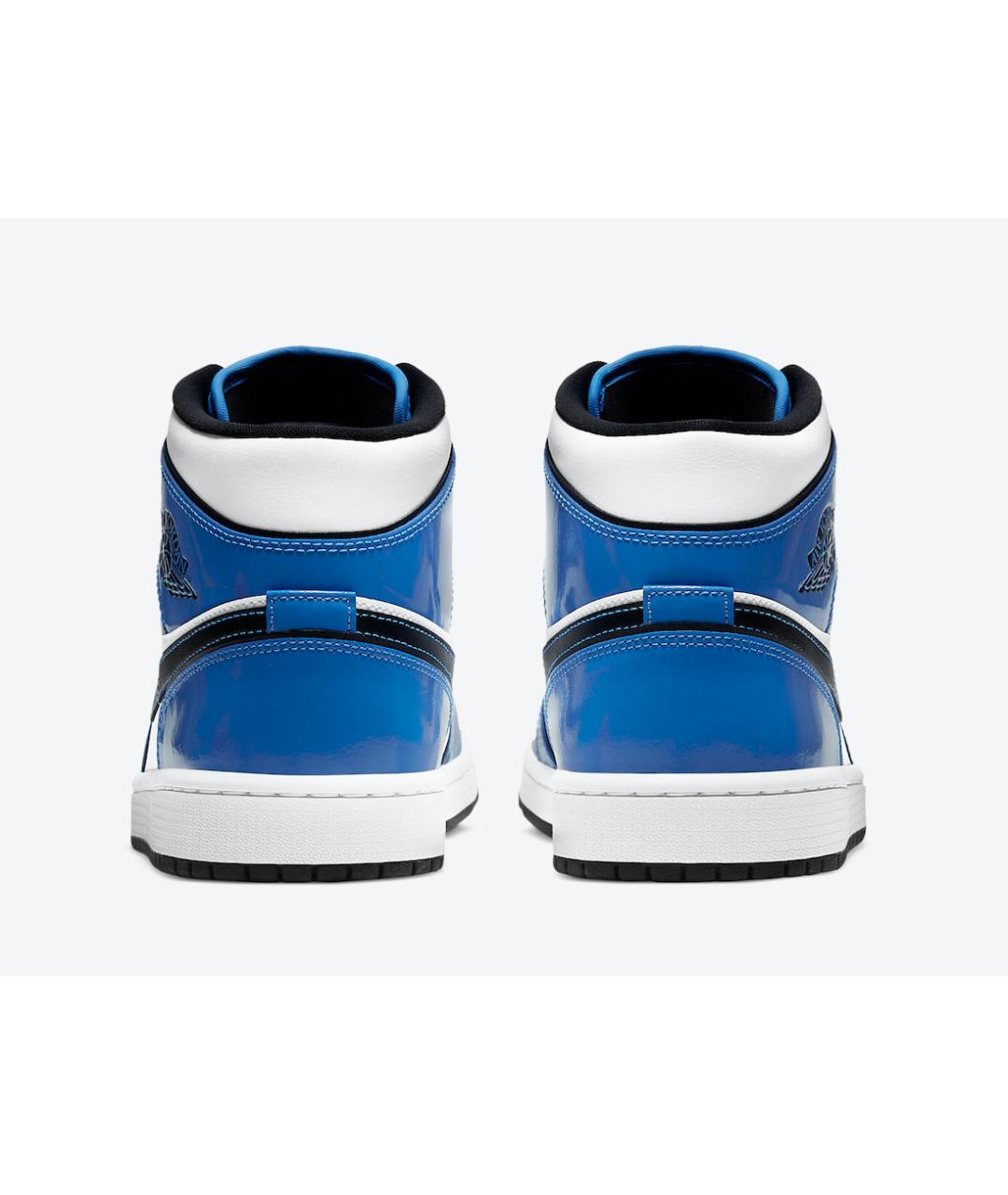 JORDAN Синие кроссовки из лакированной кожи, фото 4