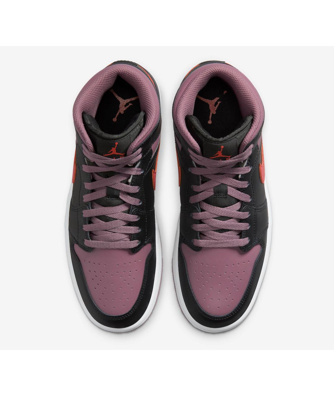 JORDAN Черные кожаные высокие кроссовки / кеды, фото 3