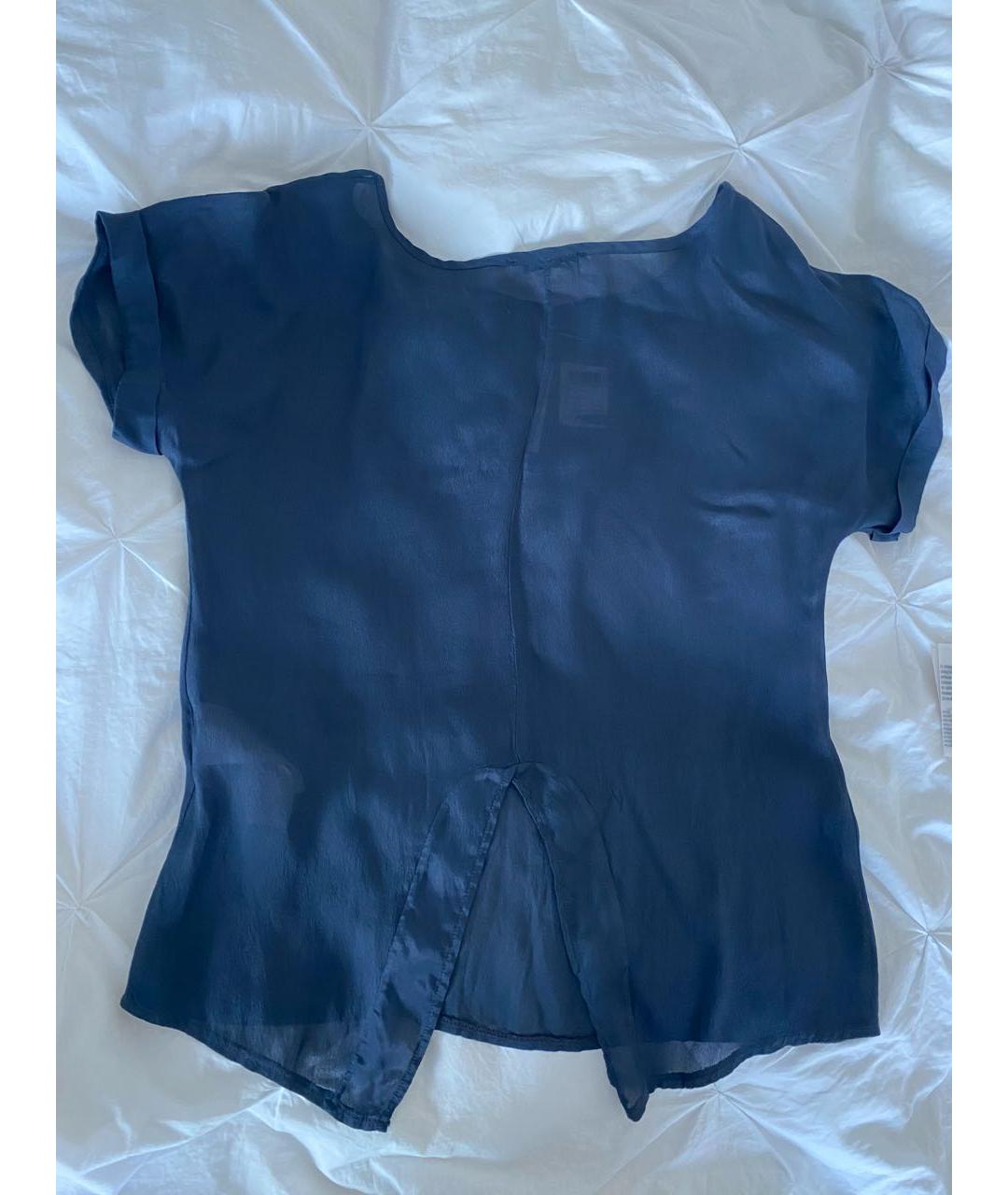 LIU JO Темно-синяя вискозная блузы, фото 2